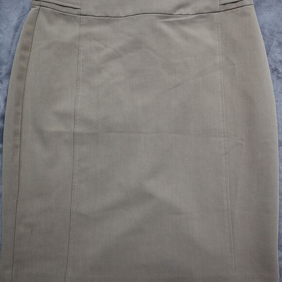 My Bajee Collection S Brown Plain Flat Front Back Zipper Slit Pencil Cut - Picture 8 of 14